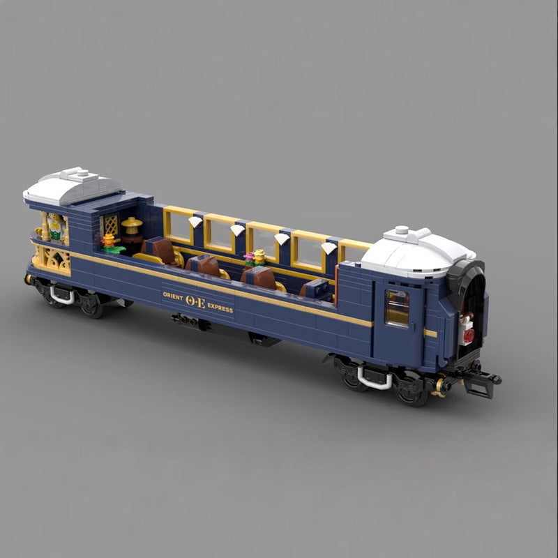 Orient Express MOC Luxury Passenger Train Observation Deck Building Kit - 3