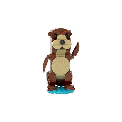 Otter MOC Animal Display Building Kit | Wildlife Model Set - 10