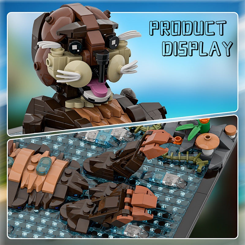 Otter MOC Animal Display Building Kit | Wildlife Model Set - 6