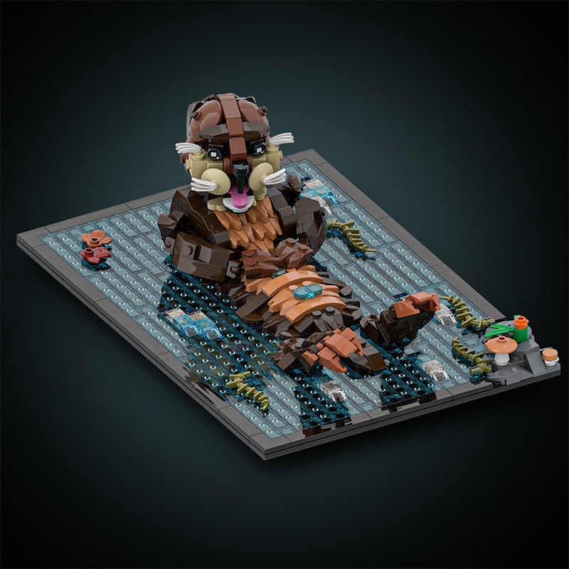 Otter MOC Animal Display Building Kit | Wildlife Model Set - 7