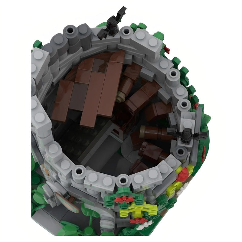 Overgrown Medieval Watchtower Ruin MOC Building Kit - 3
