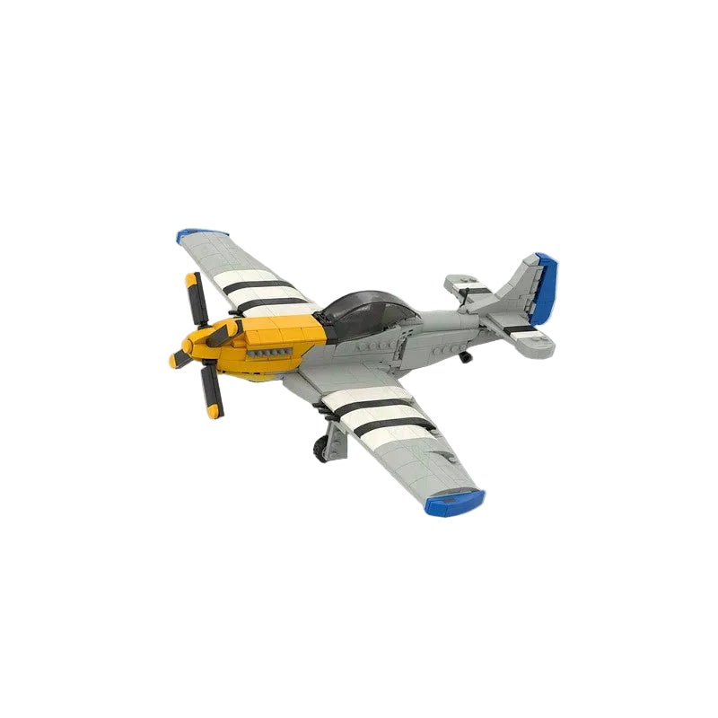 P-51 WWII Fighter Aircraft 1:35 Scale MOC Building Kit - 1