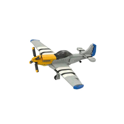 P-51 WWII Fighter Aircraft 1:35 Scale MOC Building Kit - 1