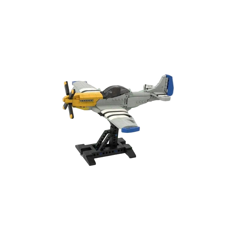 P-51 WWII Fighter Aircraft 1:35 Scale MOC Building Kit - 3