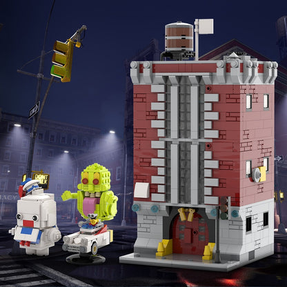 Paranormal Firehouse HQ Modular Building Kit | LEGO-Compatible MOC - 3