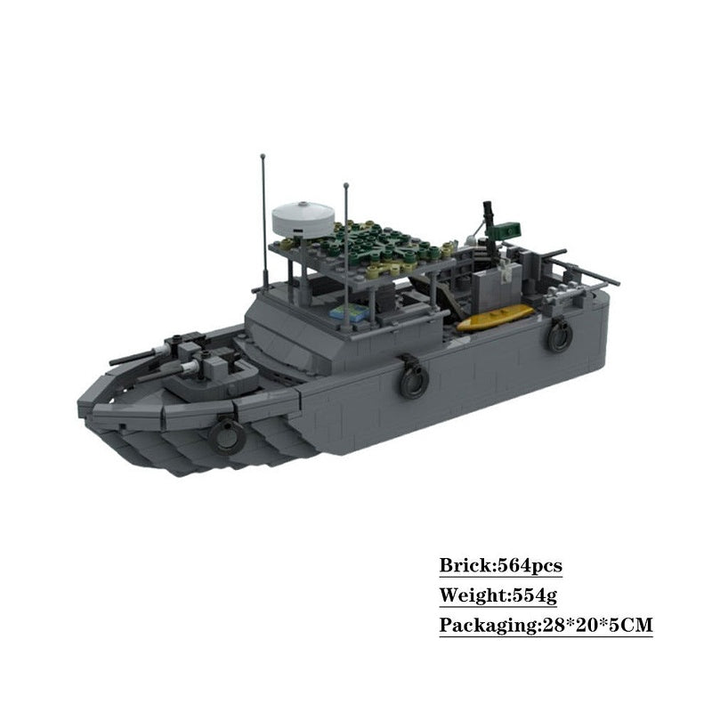 Patrol Boat River PBR MOC Building Kit | Modern Military Vessel Model - 2