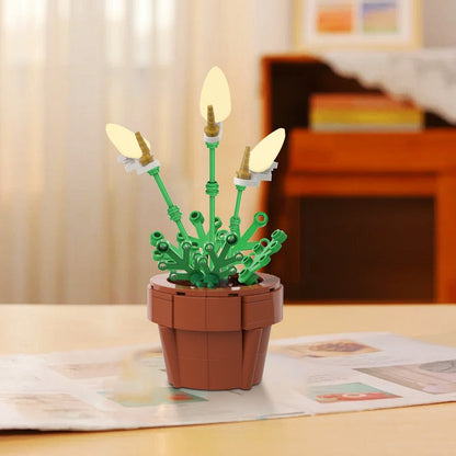Peace Lily MOC Building Kit | Botanical Flower Display Model - 2