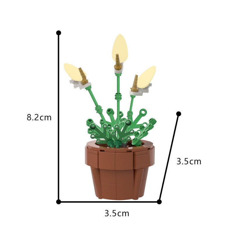 Peace Lily MOC Building Kit | Botanical Flower Display Model - 3