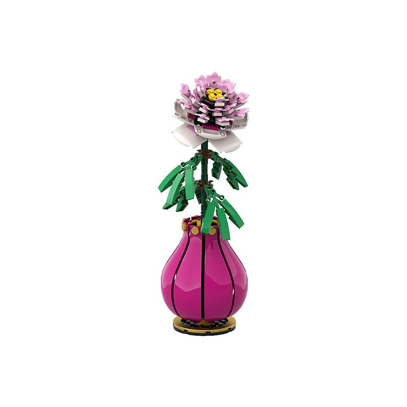 Peony Flower MOC Building Kit | Botanical Floral Display Model - 3