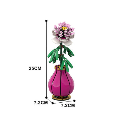Peony Flower MOC Building Kit | Botanical Floral Display Model - 5