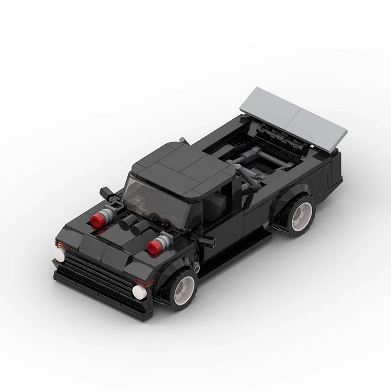 Performance Drift Pickup Truck Building Kit | 8 wide LEGO-Compatible MOC - 2