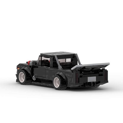 Performance Drift Pickup Truck Building Kit | 8 wide LEGO-Compatible MOC - 4