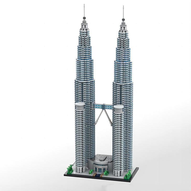 Petronas Twin Towers 1:800 MOC Skyscraper Building Kit - 3