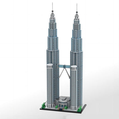Petronas Twin Towers 1:800 MOC Skyscraper Building Kit - 3