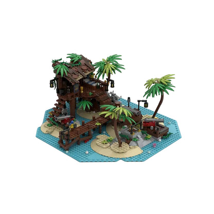 Pirate Island Cabin MOC Tropical Hideaway Building Kit - 1
