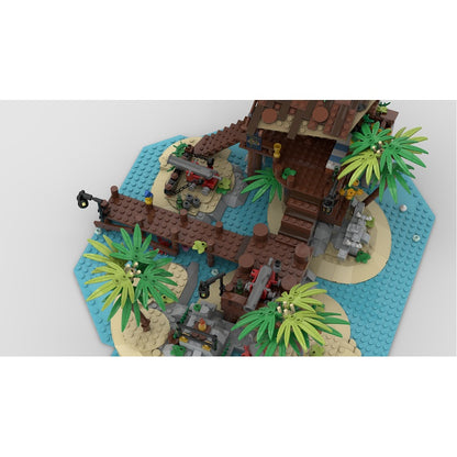 Pirate Island Cabin MOC Tropical Hideaway Building Kit - 4