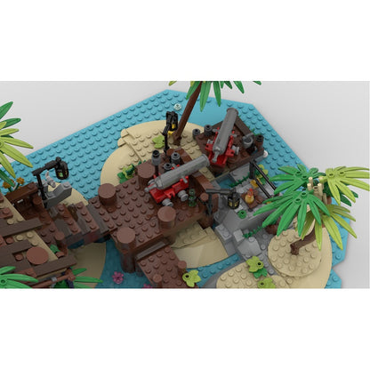 Pirate Island Cabin MOC Tropical Hideaway Building Kit - 5