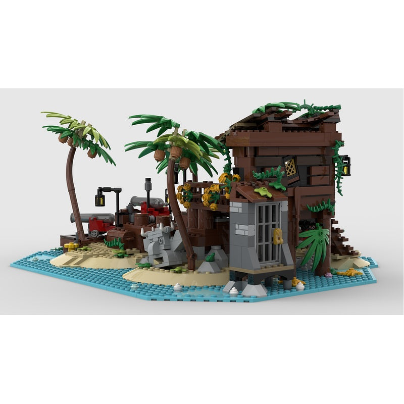 Pirate Island Cabin MOC Tropical Hideaway Building Kit - 6
