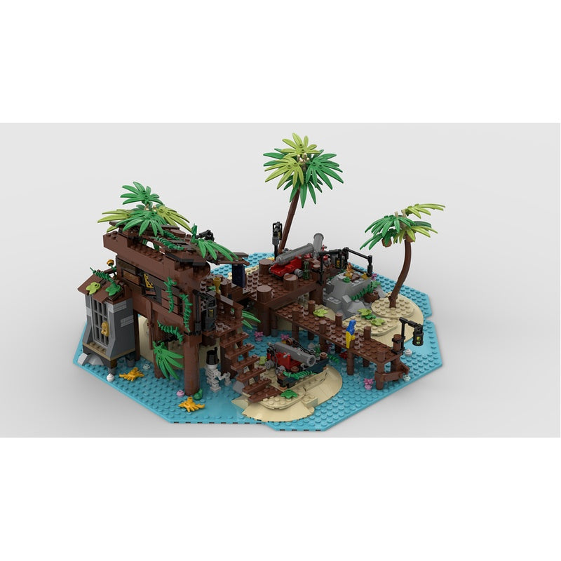 Pirate Island Cabin MOC Tropical Hideaway Building Kit - 7