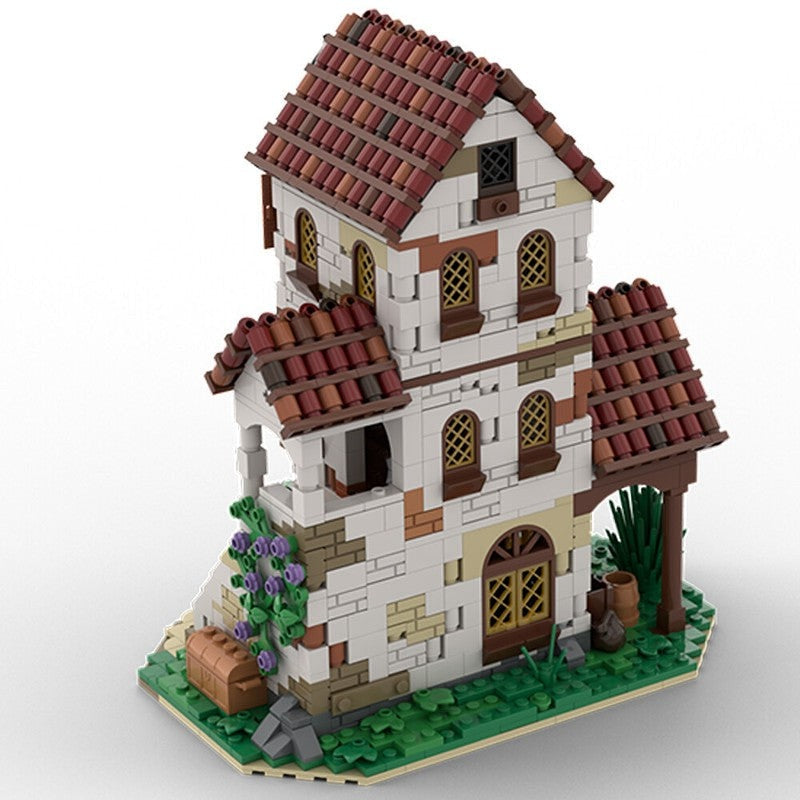 Pirates Inn MOC Building Kit | Medieval Harbor Tavern Display Model - 2