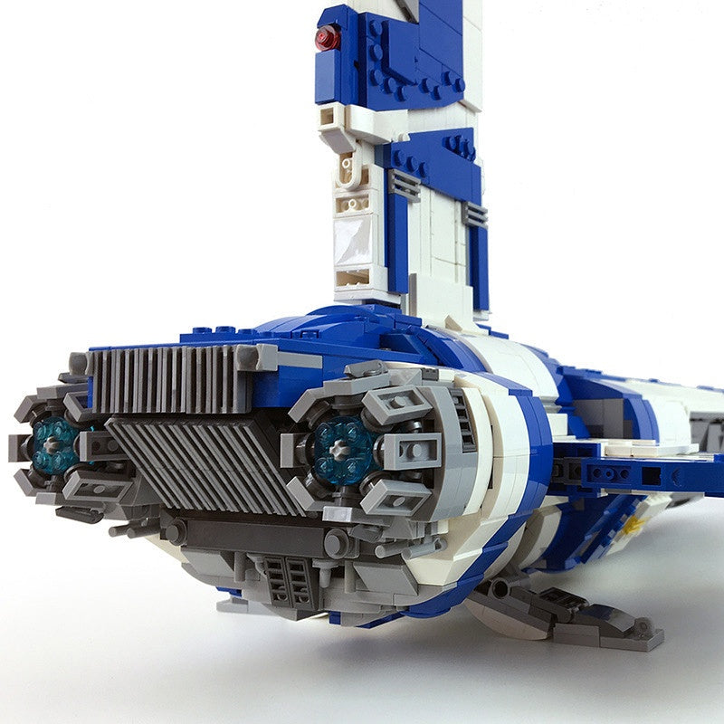 Playset-Scale Vertical-Wing Exploration Starship MOC Building Kit - 2