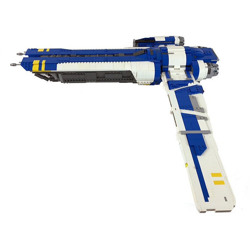 Playset-Scale Vertical-Wing Exploration Starship MOC Building Kit - 3