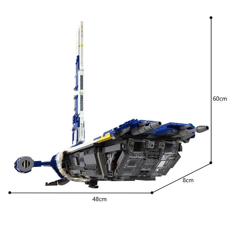Playset-Scale Vertical-Wing Exploration Starship MOC Building Kit - 4