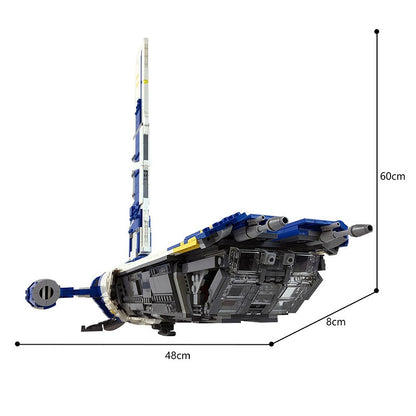 Playset-Scale Vertical-Wing Exploration Starship MOC Building Kit - 4