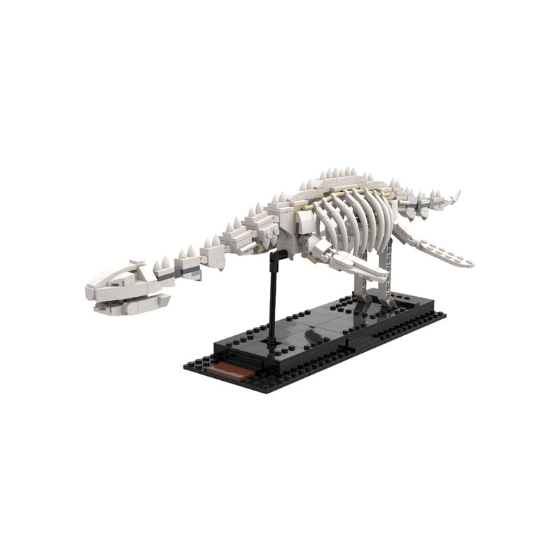 Plesiosaurus And Armored Fish MOC Fossil Building Kit | Marine Display Model - 3