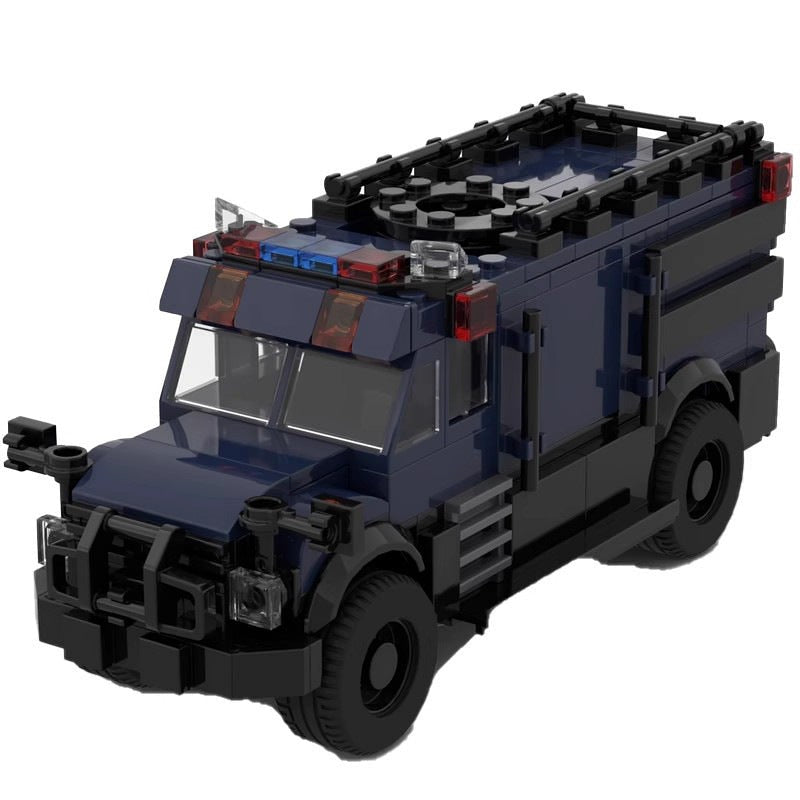 Police SWAT Van MOC Vehicle Building Kit - 1