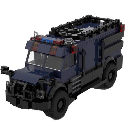 Police SWAT Van MOC Vehicle Building Kit - 1