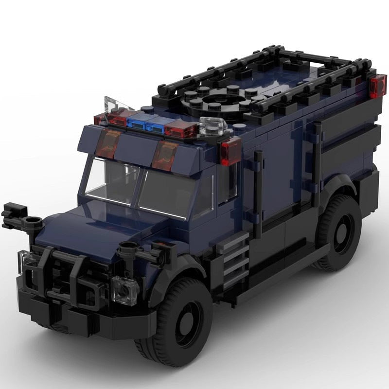 Police SWAT Van MOC Vehicle Building Kit - 4
