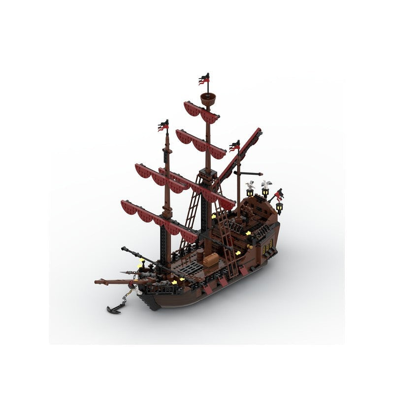 Port Sauvage Loup de Mer Pirate Ship MOC Building Kit | Fantasy Vessel - 2