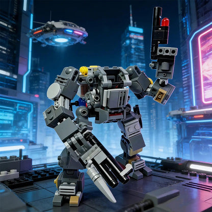 Post-apocalypse Survivor Mech MOC Building Kit | Robot Figure Model - 3