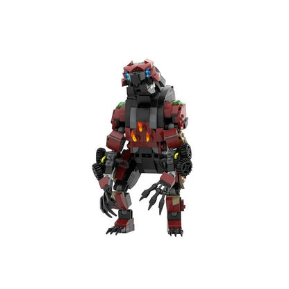 Post-Apocalyptic Bionic Fire Bear Mecha MOC Building Kit - 2