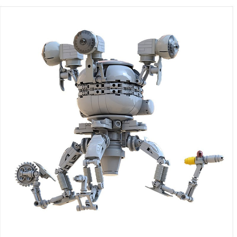 Post-Apocalyptic Floating Butler Robot MOC Building Kit | Robot Figure Model - 1