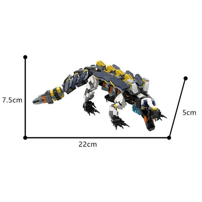 Post-Apocalyptic Mechanical Crocodile Beast MOC Building Kit - 3
