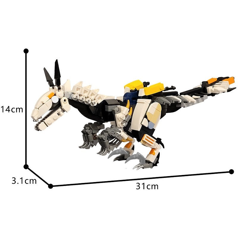 Post-Apocalyptic Mechanical Raptor Dinosaur MOC Building Kit - 3