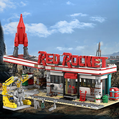Post-Apocalyptic Modular Gas Station Building Kit | LEGO-Compatible MOC - 1