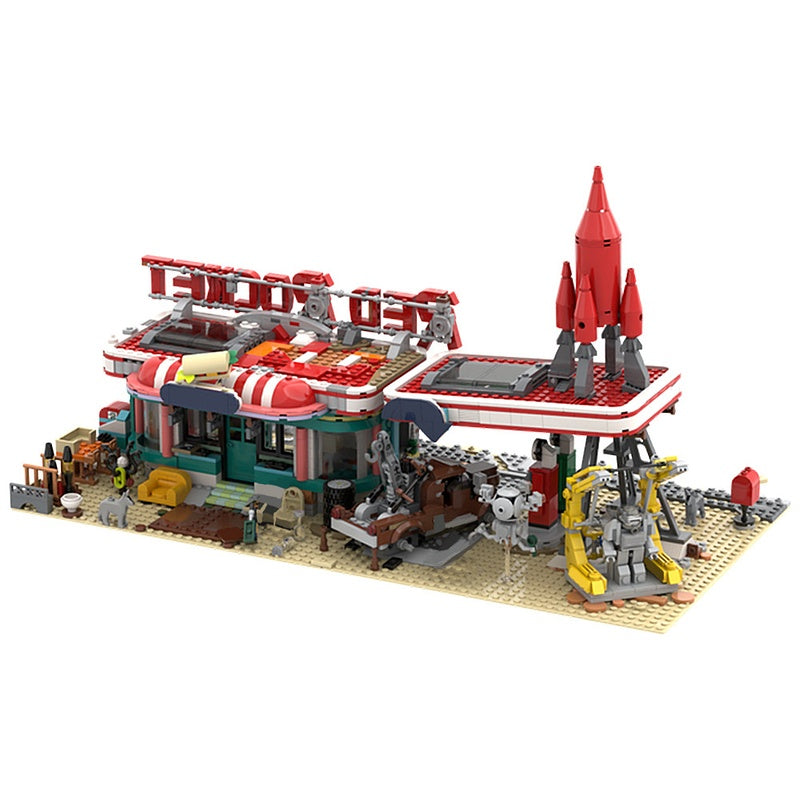 Post-Apocalyptic Modular Gas Station Building Kit | LEGO-Compatible MOC - 2