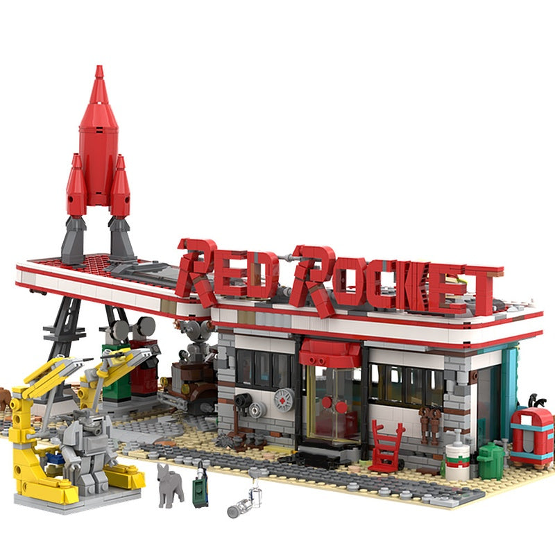 Post-Apocalyptic Modular Gas Station Building Kit | LEGO-Compatible MOC - 3