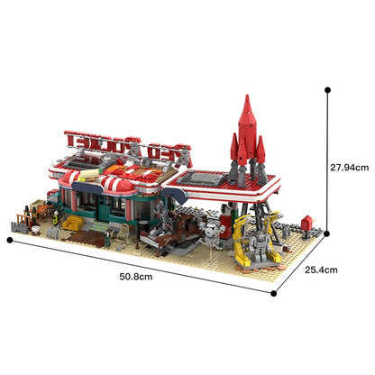 Post-Apocalyptic Modular Gas Station Building Kit | LEGO-Compatible MOC - 4