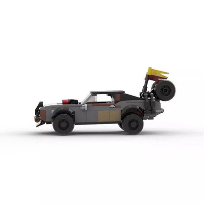 Post-Apocalyptic Muscle Car MOC Building Kit | Wasteland Vehicle Model - 3