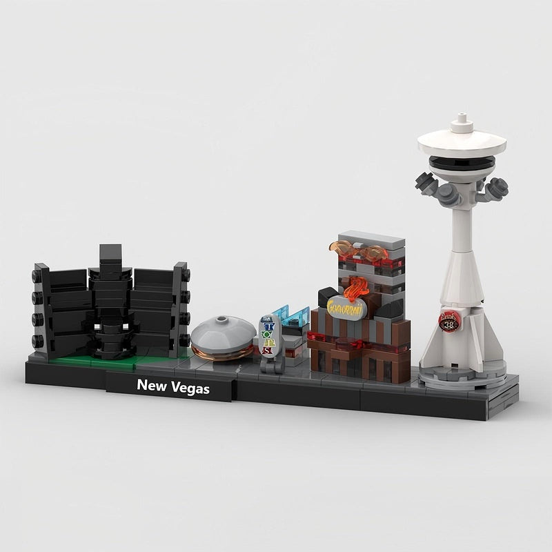 Post-Apocalyptic New Vegas Skyline Building Kit | LEGO-Compatible MOC - 1
