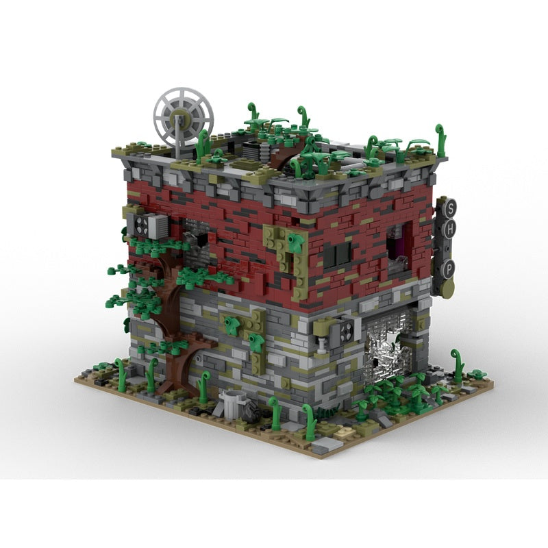 Post-Apocalyptic Overgrown Store MOC Building Kit - 2