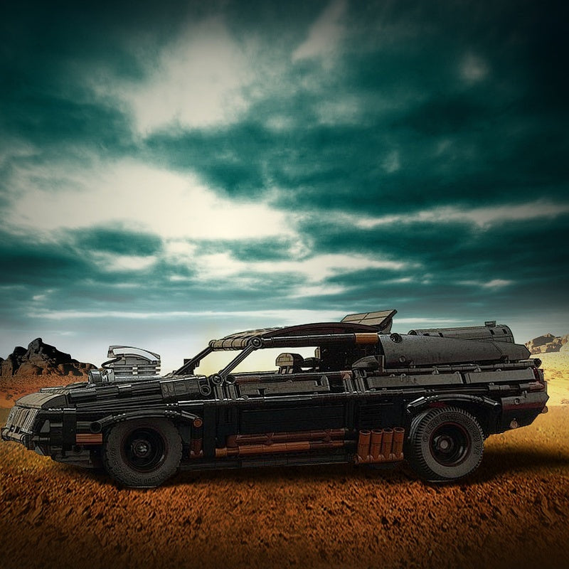 Post-Apocalyptic V8 Interceptor MOC Car Building Kit | Futuristic Vehicle - 4