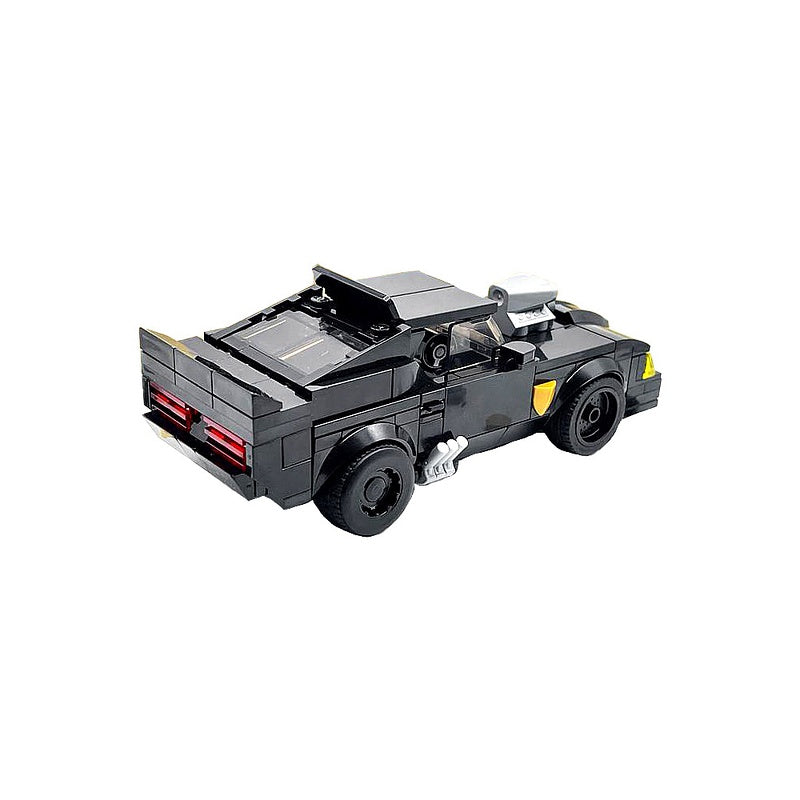 Post-Apocalyptic V8 Interceptor Muscle Car Building Kit | Compatible MOC - 3
