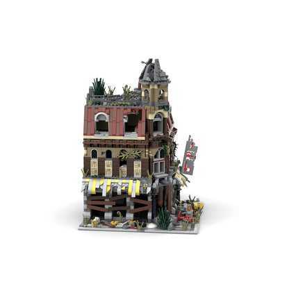 Postapocalyptic Corner Café MOC Modular Building Kit - 2