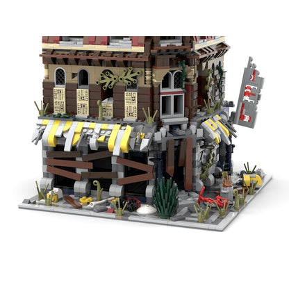 Postapocalyptic Corner Café MOC Modular Building Kit - 4