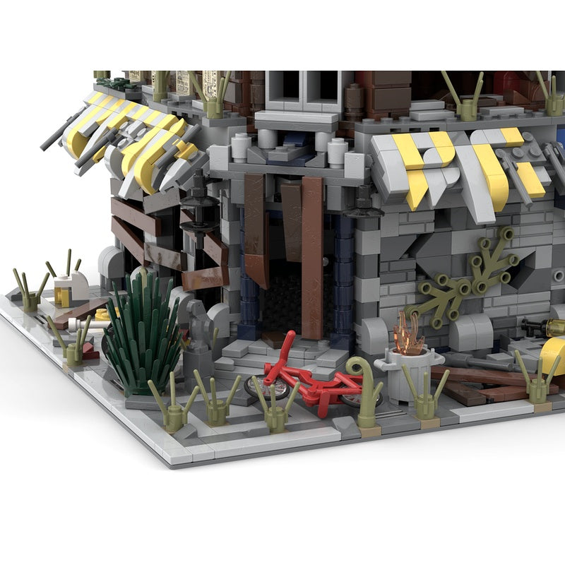Postapocalyptic Corner Café MOC Modular Building Kit - 5